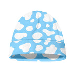 White And Blue Cow Print Beanie