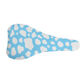 White And Blue Cow Print Bicycle Seat Cover