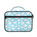 White And Blue Cow Print Briefcase Bible Bag
