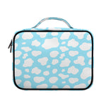 White And Blue Cow Print Briefcase Bible Bag