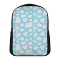 White And Blue Cow Print Casual Backpack