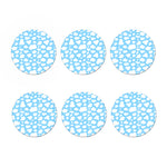 White And Blue Cow Print Coaster Set