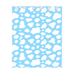 White And Blue Cow Print Curtain