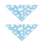 White And Blue Cow Print Dog Bandana
