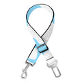 White And Blue Cow Print Dog Seat Belt