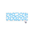 White And Blue Cow Print Extended Mouse Pad
