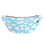 White And Blue Cow Print Fanny Pack