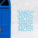 White And Blue Cow Print Garden Flag