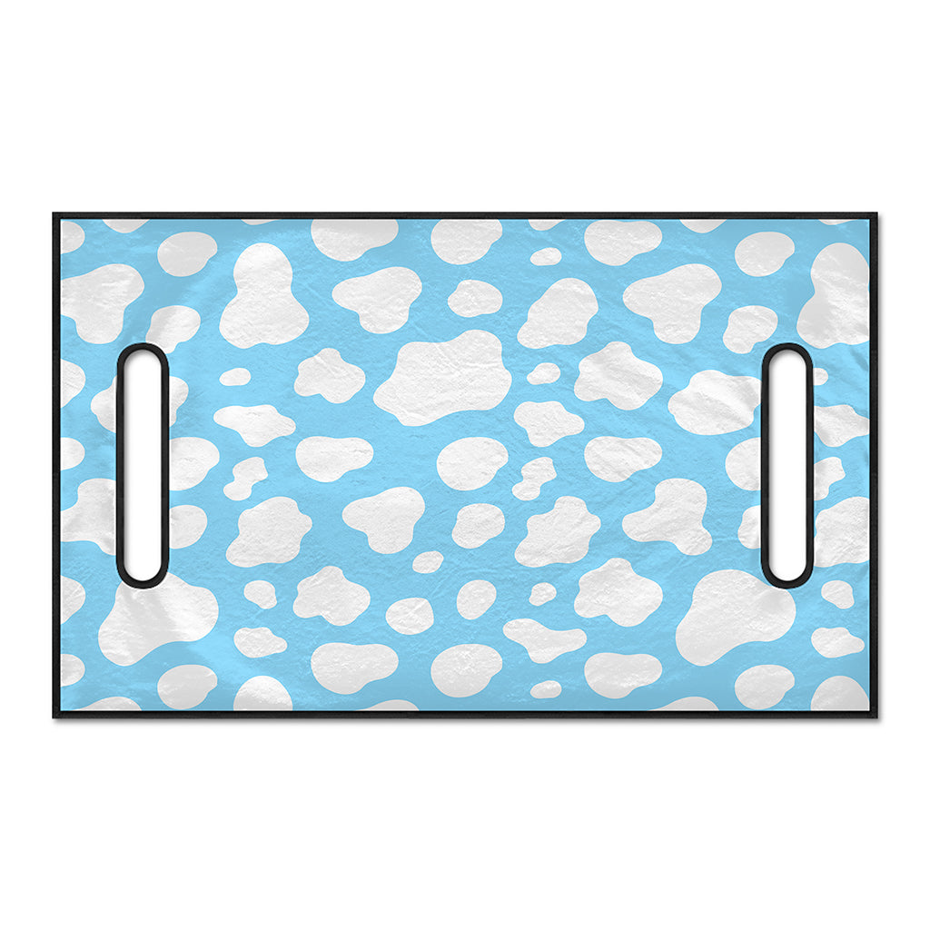 White And Blue Cow Print Golf Cart Seat Cover
