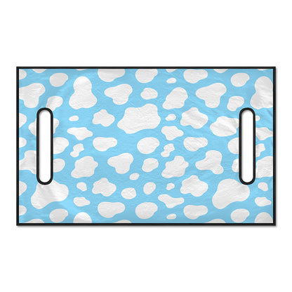 White And Blue Cow Print Golf Cart Seat Cover