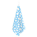 White And Blue Cow Print Hand Towel