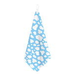 White And Blue Cow Print Hand Towel
