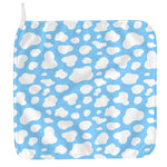 White And Blue Cow Print Hand Towel
