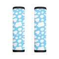 White And Blue Cow Print Handle Covers
