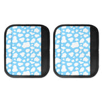White And Blue Cow Print Handle Covers