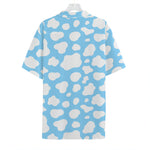White And Blue Cow Print Hawaiian Shirt
