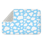 White And Blue Cow Print Indoor Door Mat