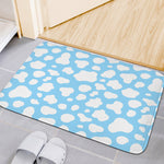 White And Blue Cow Print Indoor Door Mat