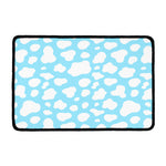 White And Blue Cow Print Kitchen Mat