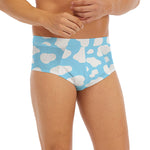 White And Blue Cow Print Men's Briefs