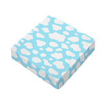 White And Blue Cow Print Outdoor Seat Cushion Cover