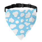 White And Blue Cow Print Over The Collar Dog Bandana
