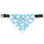 White And Blue Cow Print Over The Collar Dog Bandana