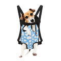 White And Blue Cow Print Pet Carrier Backpack
