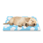 White And Blue Cow Print Pet Cooling Mat Cover