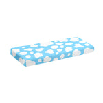 White And Blue Cow Print Piano Keyboard Cover