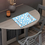 White And Blue Cow Print Placemat