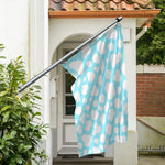 White And Blue Cow Print Polyester Flag