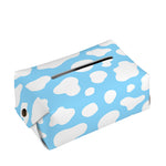 White And Blue Cow Print Rectangle Tissue Box Cover