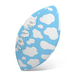 White And Blue Cow Print Rugby Ball