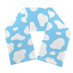 White And Blue Cow Print Scarf