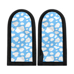 White And Blue Cow Print Skillet Handle Cover