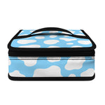 White And Blue Cow Print Small Lunch Bag