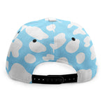 White And Blue Cow Print Snapback Cap