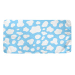 White And Blue Cow Print Towel