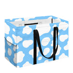 White And Blue Cow Print Utility Tote Bag