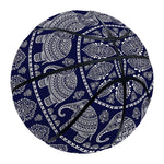 White And Blue Indian Elephant Print Basketball
