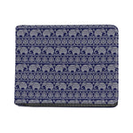 White And Blue Indian Elephant Print Bifold Wallet