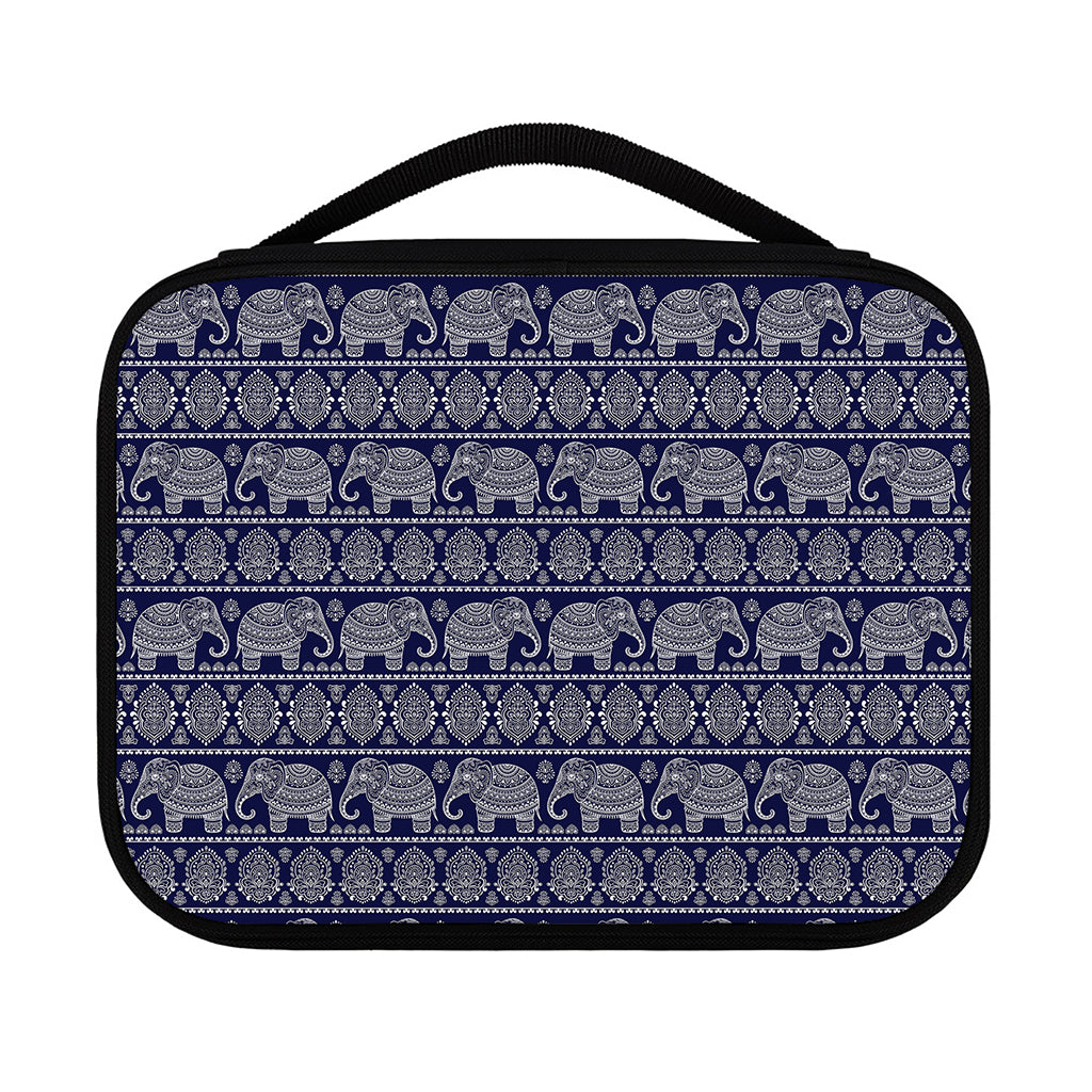 White And Blue Indian Elephant Print Classic Bible Case