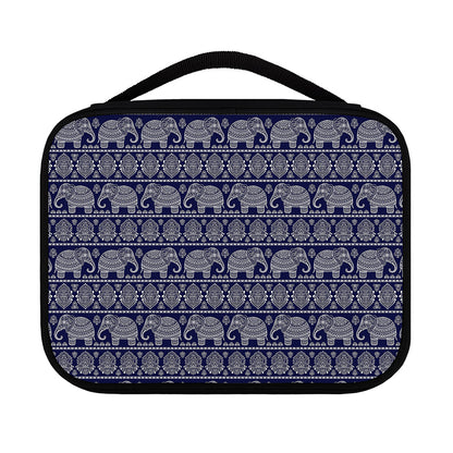 White And Blue Indian Elephant Print Classic Bible Case