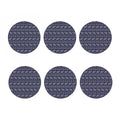 White And Blue Indian Elephant Print Coaster Set