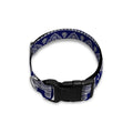 White And Blue Indian Elephant Print Dog Collar
