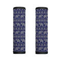 White And Blue Indian Elephant Print Handle Covers