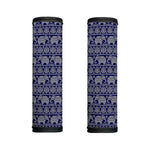 White And Blue Indian Elephant Print Handle Covers