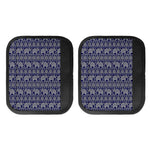 White And Blue Indian Elephant Print Handle Covers