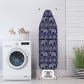White And Blue Indian Elephant Print Ironing Board Cover